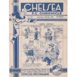 Chelsea v Preston North End 1937 February 13th horizontal fold