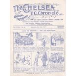 Chelsea v Blackburn Rovers 1923 May 5th original programme removed from bound volume