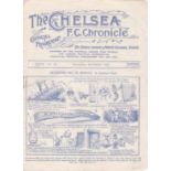 Chelsea v Sunderland 1932 March 2nd horizontal & vertical folds rusty staple hole punched left