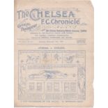 Chelsea v Bradford 1920 December 18th vertical & horizontal folds light edge wear toned rev grubby
