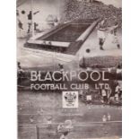 Blackpool v Chelsea 1938 October 8th horizontal & vertical creasing