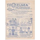 Chelsea v Cardiff City 1930 April 19th horizontal fold rusty staple