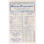 Chelsea v Swansea Town 1945 December 22nd pencil score graffiti news paper report on match glued