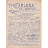 Chelsea v Arsenal 1931 November 21st horizontal & vertical folds rusty staple