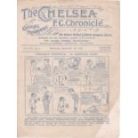 Chelsea v Bolton Wanderers 1920 September 1st vertical & horizontal fold rev some toning light