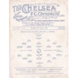 Chelsea Practice Match (Blues v Reds) 1930 August 25th horizontal & vertical folds