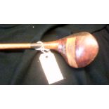 A J.Youde socket headed with leather grip, No.2 wood by J Youde, Hoylake grip Club