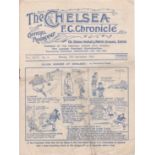 Chelsea v Sheffield Wednesday 1930 September 15th horizontal fold rusty staple