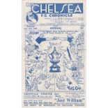 Chelsea v Arsenal 1947 FA Cup 3rd round January 11th horizontal fold