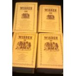 Wisden-1996,1997,1998,1999-Almanack-Hardback with dust covers, very fine