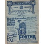 Birmingham v Chelsea 1932 April 30th horizontal fold staple rusty bit scruffy