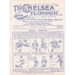 Chelsea v Bolton Wanderers 1923 April 21st original programme removed from bound volume