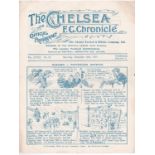 Chelsea v Tottenham Hotspur 1922 December 16th vertical & horizontal folds