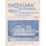 Chelsea v Bradford City 1921 November 19th original programme removed from bound volume