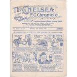 Chelsea v West Ham United 1931 January 17th horizontal fold rusty staple