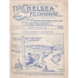 Chelsea v Sheffield United 1934 January 20th vertical fold rusty staple