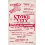 Stoke City v Chelsea 1934 February 17th rusty staples