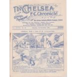 Chelsea V Everton 1932 December 3rd horizontal fold rusty staple rev score graffiti