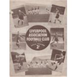 Liverpool v Chelsea 1938 August 27th no staple vertical fold