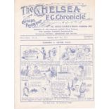 Chelsea v Aston Villa 1923 April 2nd original programme removed from bound volume