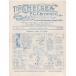 Chelsea v Barnsley 1926 December 4th light horizontal crease no staple light rust mark