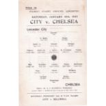 Leicester City v Chelsea 1946 January 12th horizontal & vertical folds