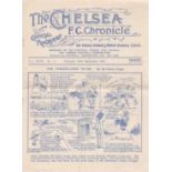 Chelsea v Tottenham Hotspurs 1933 September 30th horizontal fold rusty staple