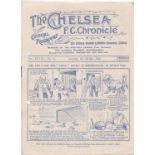 Chelsea v Middlesbrough 1932 October 8th horizontal fold rusty staple hole punched left