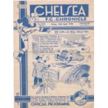 Chelsea v Preston North End 1938 April 15th horizontal fold rusty staple
