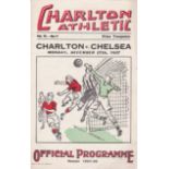 Charlton v Chelsea 1937 December 27th vertical fold