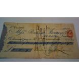 Ransom & Bouvorie & Co, 1 Pall Mall East, London - used order - RO 15.11.87 blue on white, printer