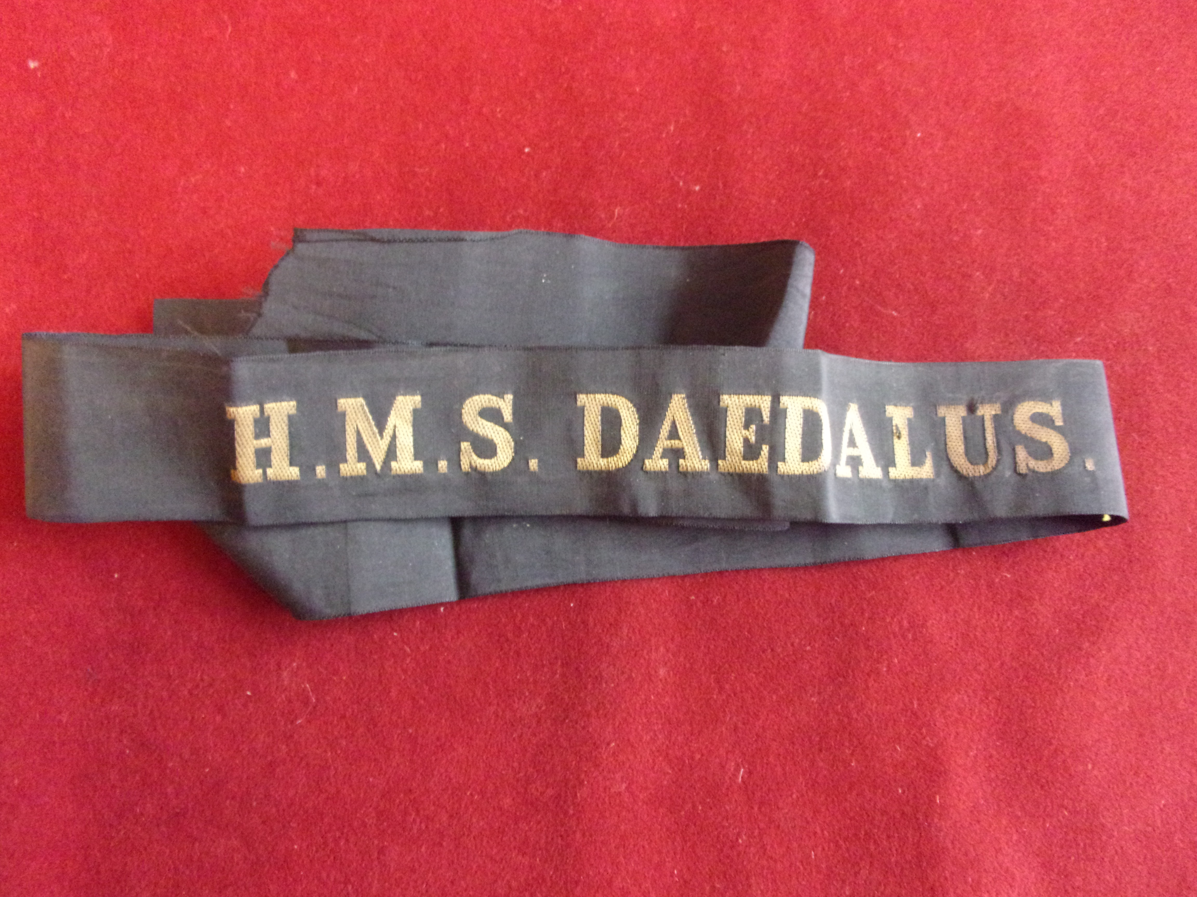 HMS Daedalus Sailors Cap Tally, HMS Daedalus was a naval air station, also known as RNAS Lee-on-