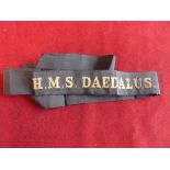 HMS Daedalus Sailors Cap Tally, HMS Daedalus was a naval air station, also known as RNAS Lee-on-