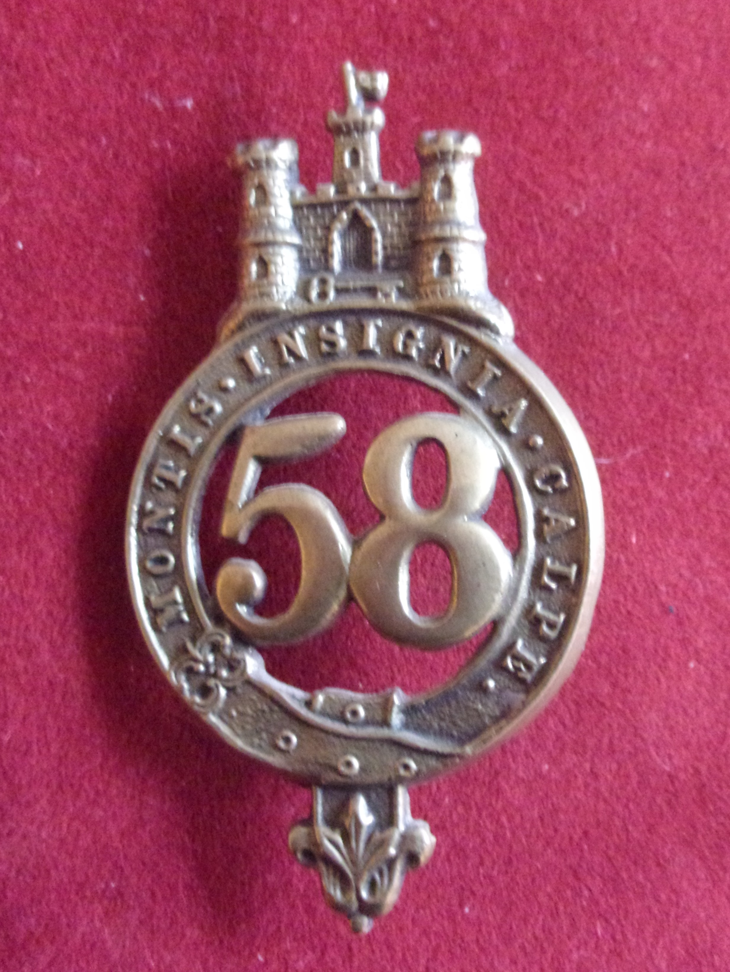 58th (Rutlandshire) Regiment of Foot Victorian Glengarry Badge of the Pre-Territorial era 1874-