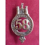 58th (Rutlandshire) Regiment of Foot Victorian Glengarry Badge of the Pre-Territorial era 1874-