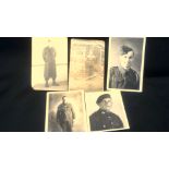 Postcards-Military - WWI + WWLL RP cards one in poor condition with 'Alice May(Carter) Hardings