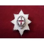 Coldstream Guards Post 1960 Officers Field Cap Badge (Silver Plate and enamel) slider