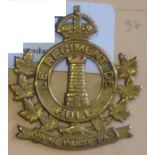 Canada - Le Regiment De Hull Cap Badge - Brass KC