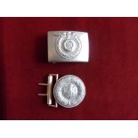 Replica German belt Buckles-(2) one Officers type. In good condition