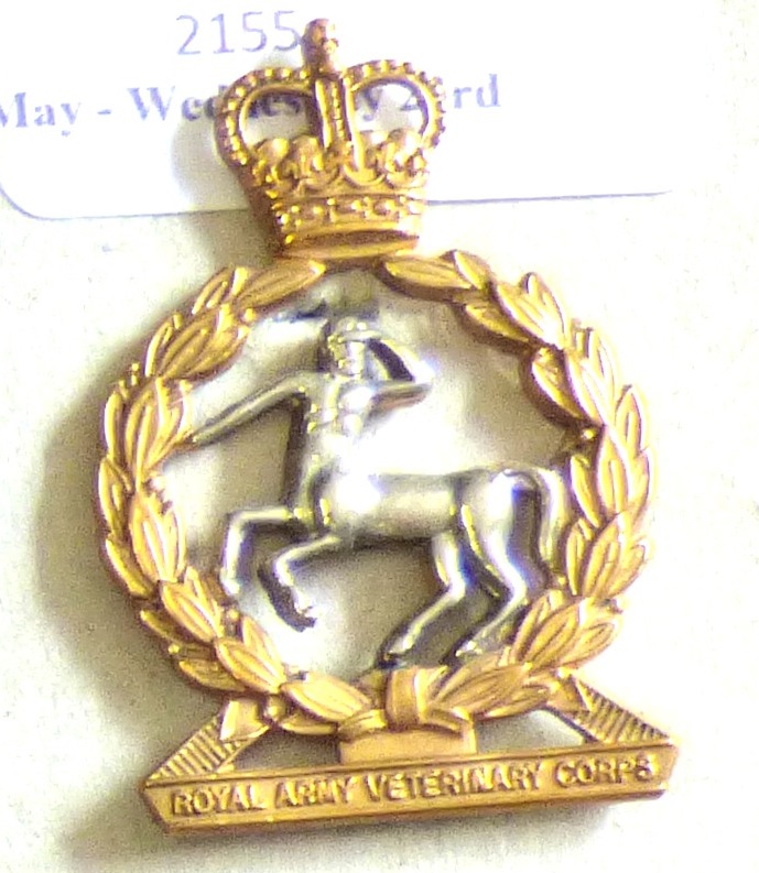 British Corps -Royal Army Veterinary Corps - Bi-Metal QC(Pre 1953)