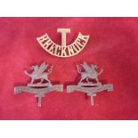 South Wales's Borderers (The Brecknockshire Battalion) Territorial WWI Officers Collar badges and