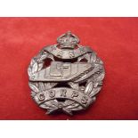 Tank Corps WWI Officers Cap Badge (Bronze), slider and made J.R. Gaunt, London. K&K: 1156.