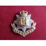 East Surrey Regiment EIIR Officers Cap Badge (Bi-metal), slider. K&K: 1995