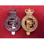 Royal Horse Guards (The Blues) EIIR Cap Badges (Bronze and gliding-metal), sliders. A nice