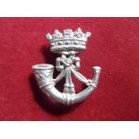 The Duke of Cornwall's Light Infantry Victorian Cap Badge (White-metal), three lugs. K&K: 606