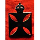 Royal Army Chaplains Department Cap Badge (Blackened-brass), two lugs. Christian Chaplain K&K: 974