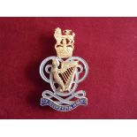 The Queen's Royal Hussars (Ulster) Regiment EIIR Pipers Badge (Gilt and enamel) four lugs