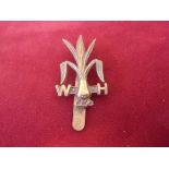 Welsh (Yeomanry) Horse (Lancers) WWI Cap Badge (Brass), slider and made J.R. Gaunt. K&K: 1482