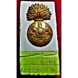 Royal Scots Fusiliers Other Ranks Grenade Glengarry badge (Gilding-metal) two lugs. K&K: 620