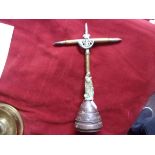 Trench Art WWI Crucifix made from .303 Rounds and a No.80 Fuze it has 'Somme 1916) etched onto the